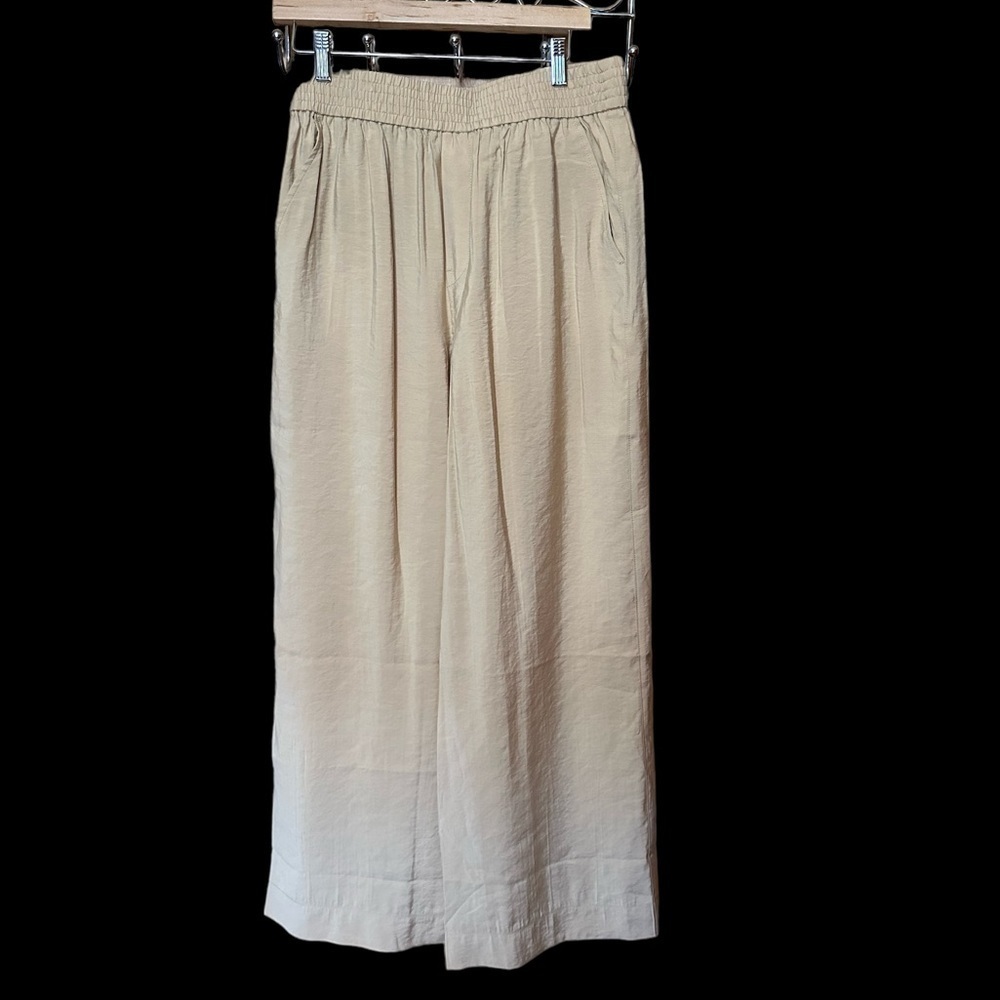 Madewell The Carley Wide Leg Pants in Softdrape Khakis Tan Medium NWT - Picture 7 of 11